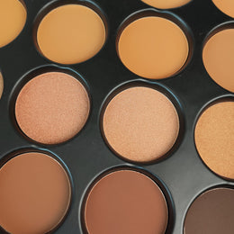 jkthpu-45 1set KissIcon 16-Shade Contour & Highlighter Powder Palette – Dark Beige