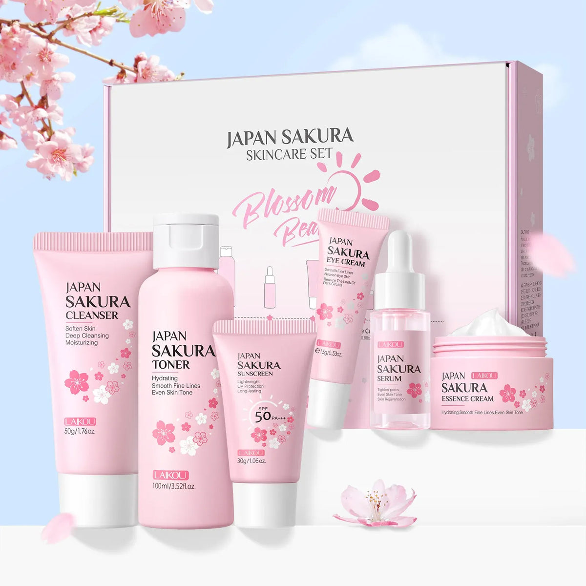 KissICON 1set KissIcon Sakura Skin Care Set - Complete Facial