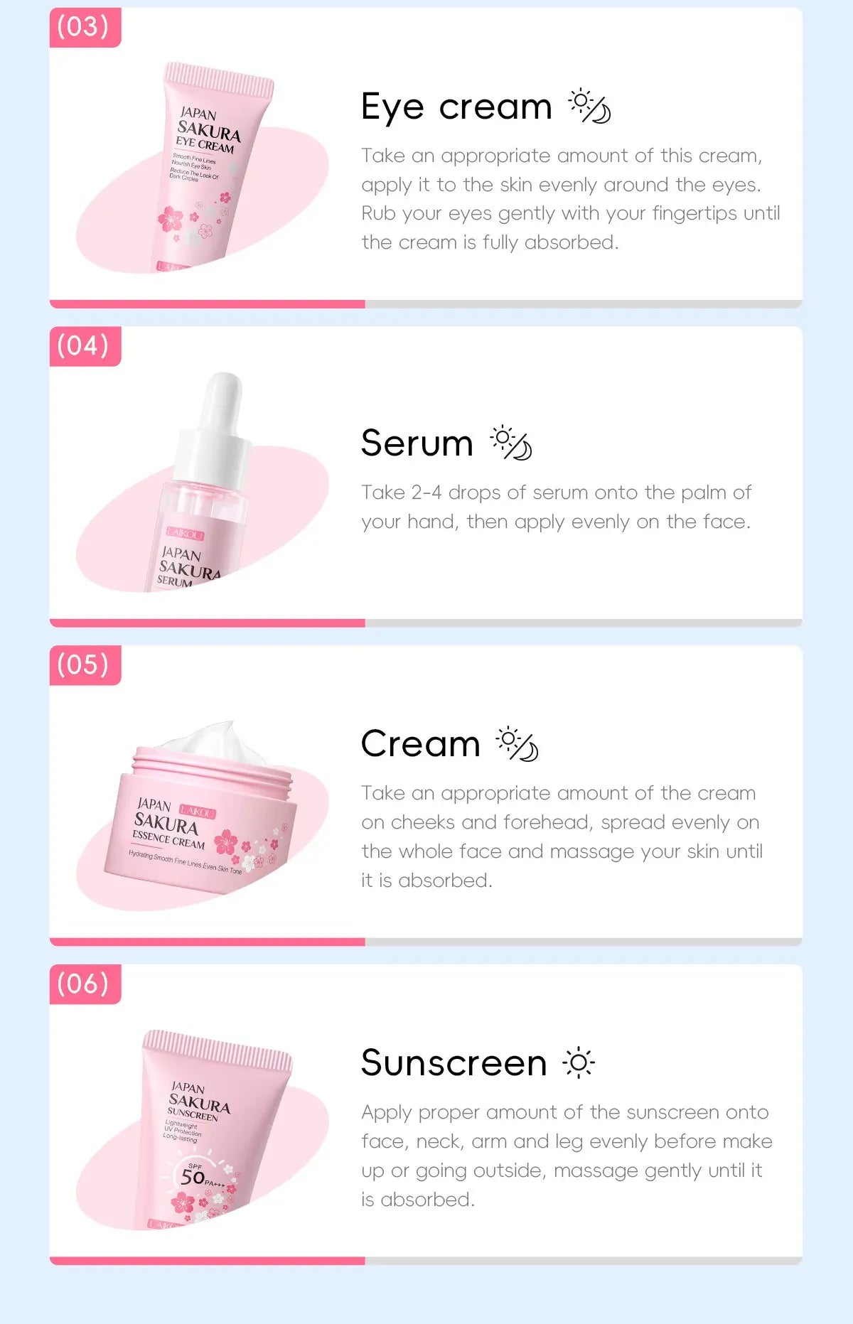 KissICON 1set KissIcon Sakura Skin Care Set - Complete Facial