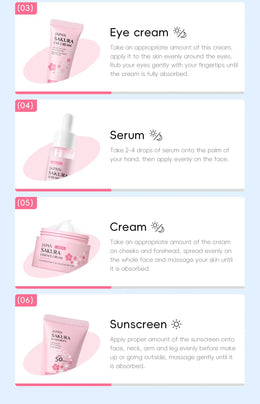 KissICON 1set KissIcon Sakura Skin Care Set - Complete Facial