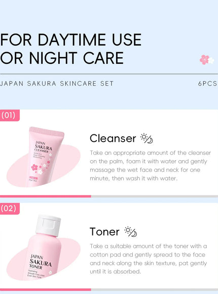 KissICON 1set KissIcon Sakura Skin Care Set - Complete Facial