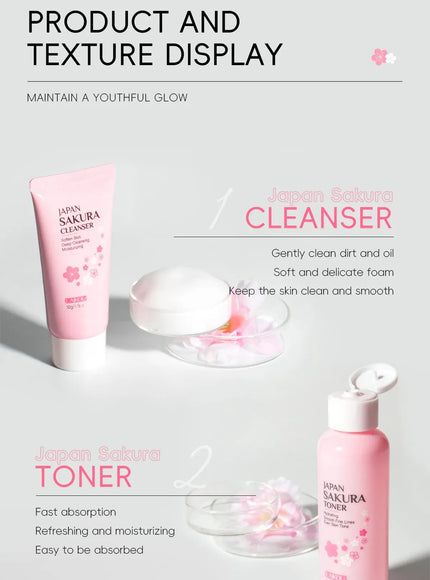 KissICON 1set KissIcon Sakura Skin Care Set - Complete Facial