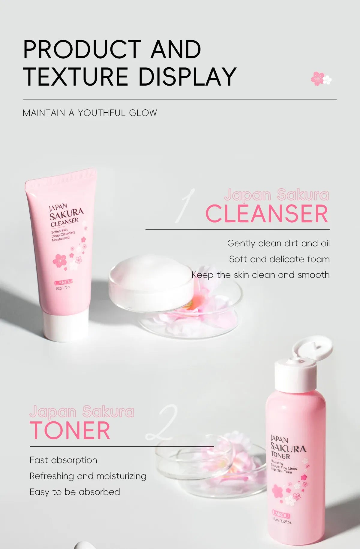 KissICON 1set KissIcon Sakura Skin Care Set - Complete Facial