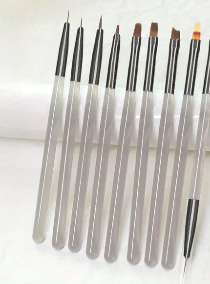 KissICON 1set Nail Brush Set Transparent Gradient Nail Art Kit