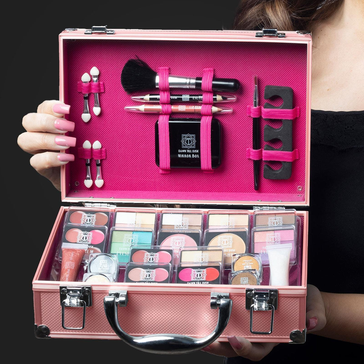 KissICON 1x Rose Gold 80pc Makeup Vanity Case