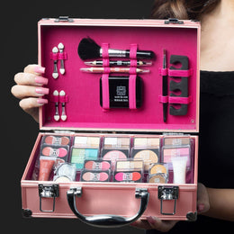 KissICON 1x Rose Gold 80pc Makeup Vanity Case