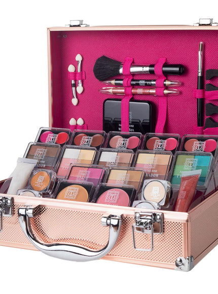 KissICON 1x Rose Gold 80pc Makeup Vanity Case