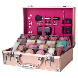 KissICON 1x Rose Gold 80pc Makeup Vanity Case