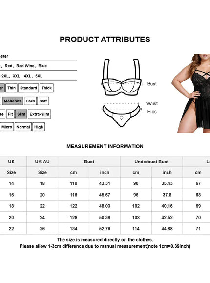 KissICON 1xl-5xl Curve Women's Lace Spliced Strappy Sleepdress