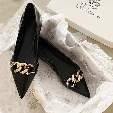 KissICON 2 / 46 Flat Shoes for Women Spring Summer New Metal