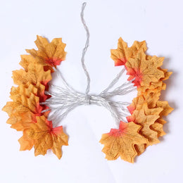 KissICON 2 / 6M 40Led-USB 2/3/6M Christmas Decoration Artificial Maple Leaf Leaves LED Light String Lantern Garland Home Party DIY Deco Halloween New Yea