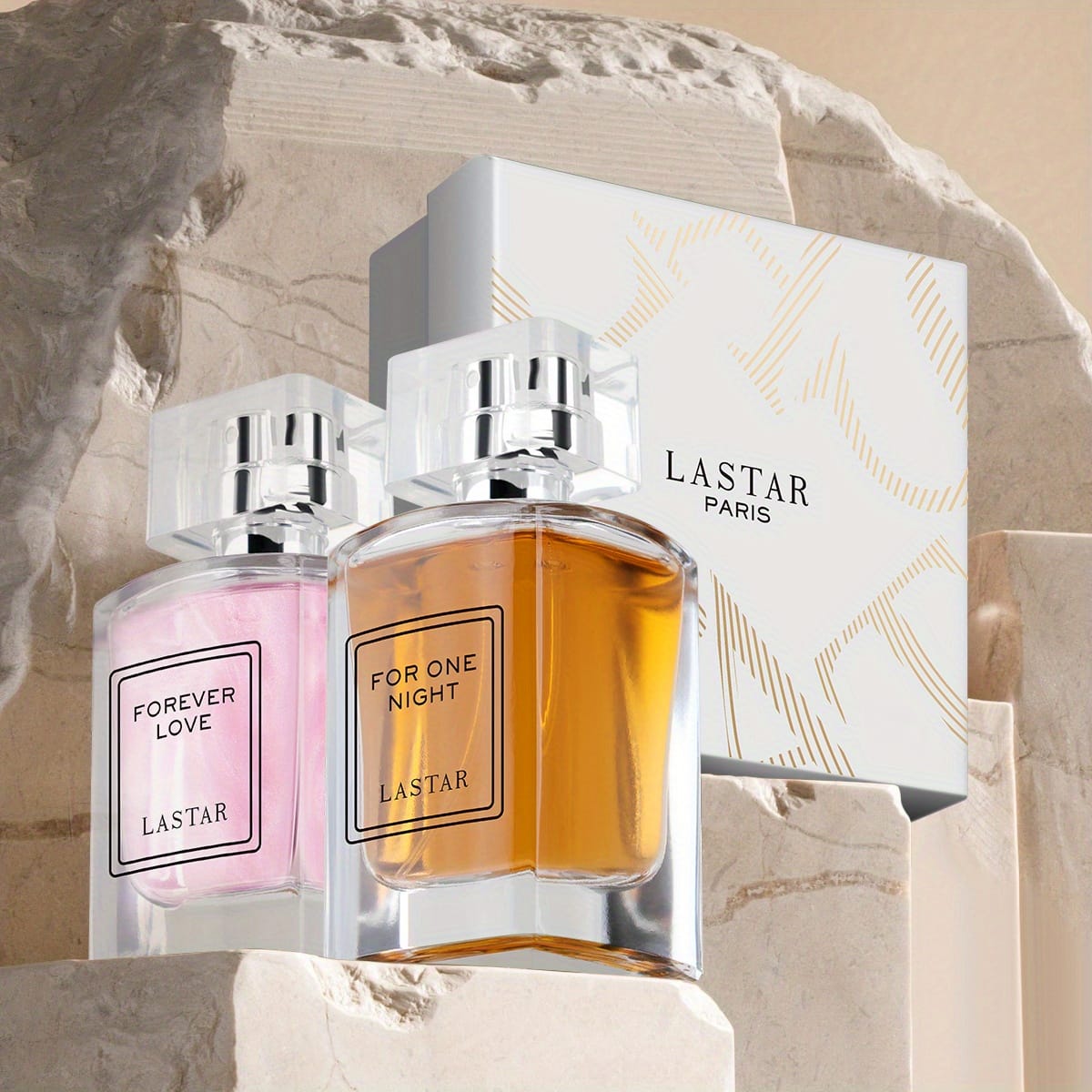KissICON 2 Bottles Lastar Couple Perfume – Gift Amber Musk