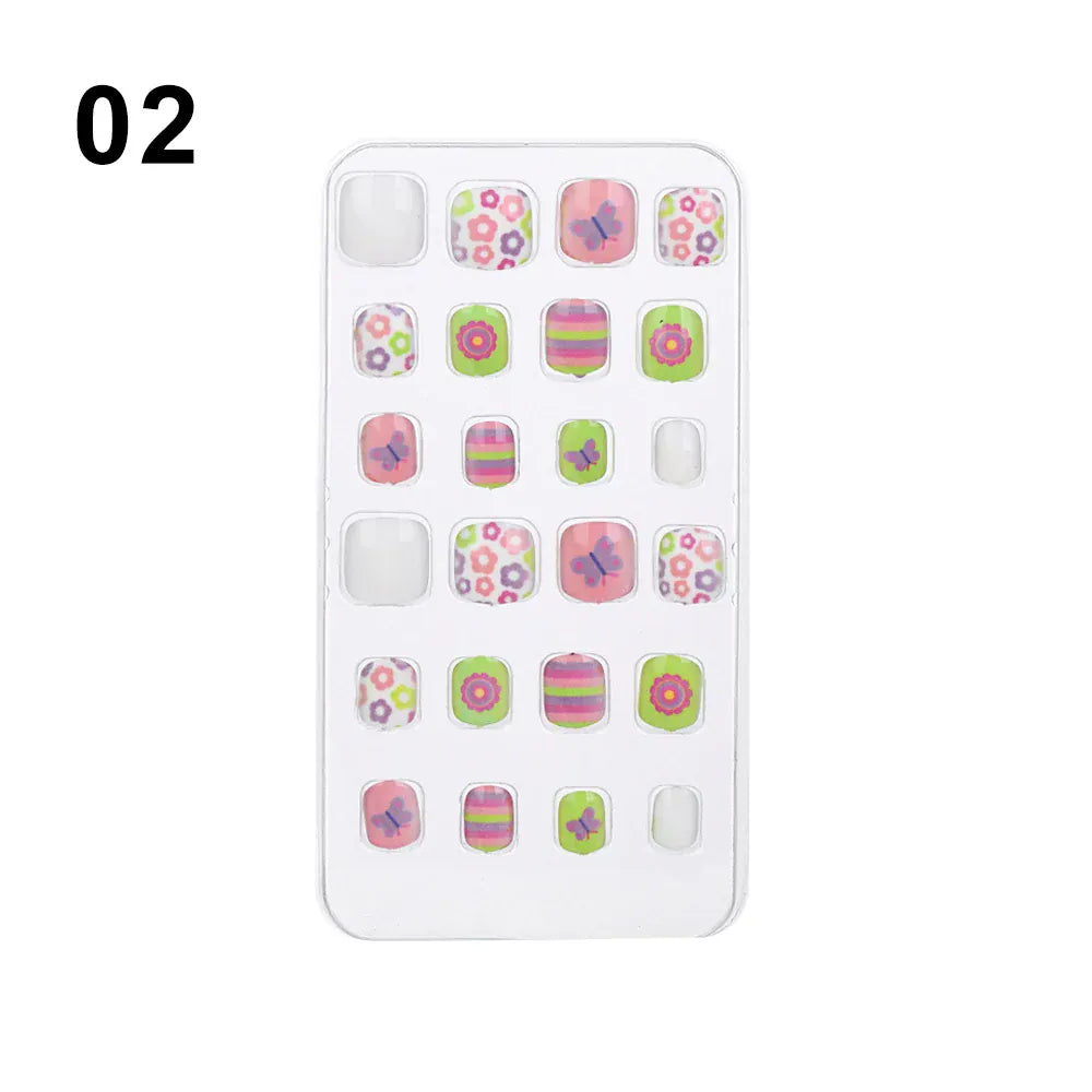 KissICON 2 💋 Child False Nails 24Pcs Box - Easy