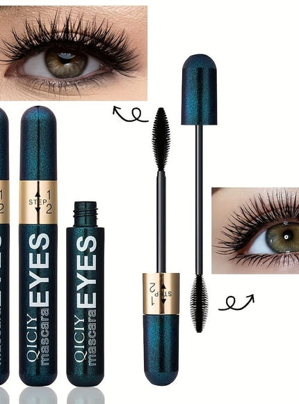 KissICON 2-in-1 Mascara (pack Of 3) Waterproof 4d Fiber Mascara Curl Lengthen
