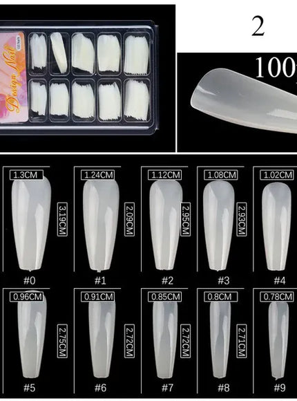 KissICON 2 KissIcon 100Pcs Semi Frosted Clear Nails - Full