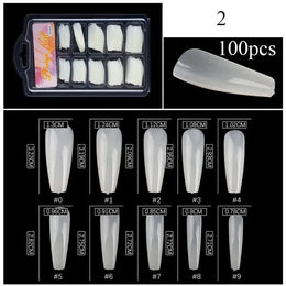 KissICON 2 KissIcon 100Pcs Semi Frosted Clear Nails - Full