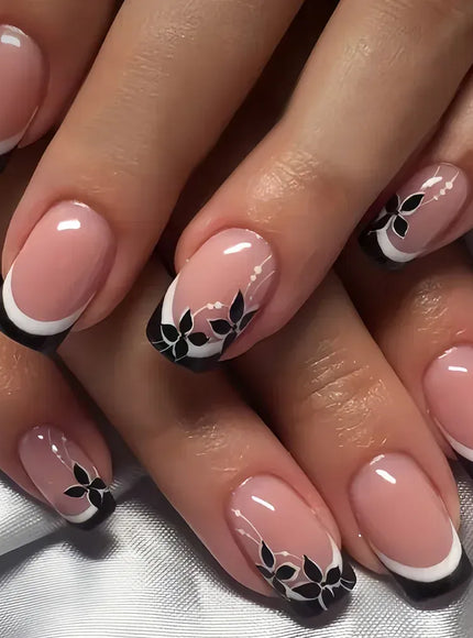 KissICON 2 KissIcon French Press On Nails 24Pcs Self Adhering