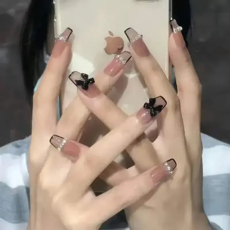 KissICON 2 [KissIcon] Pink Press On Nails - Reusable Acrylic