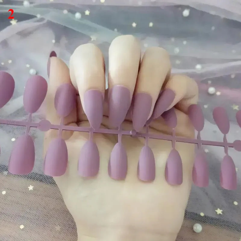 KissICON 2 Matte Press On Fake Nails 24Pcs Full Cover