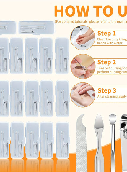 KissICON 20-box KissIcon Nail Clipper Set Portable Manicure Tools Kit