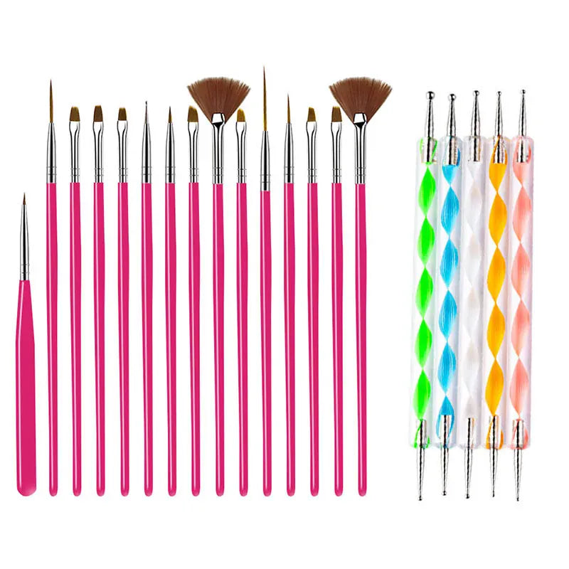 KissICON 20 KissIcon Nail Art Brush Set - Multi Tool