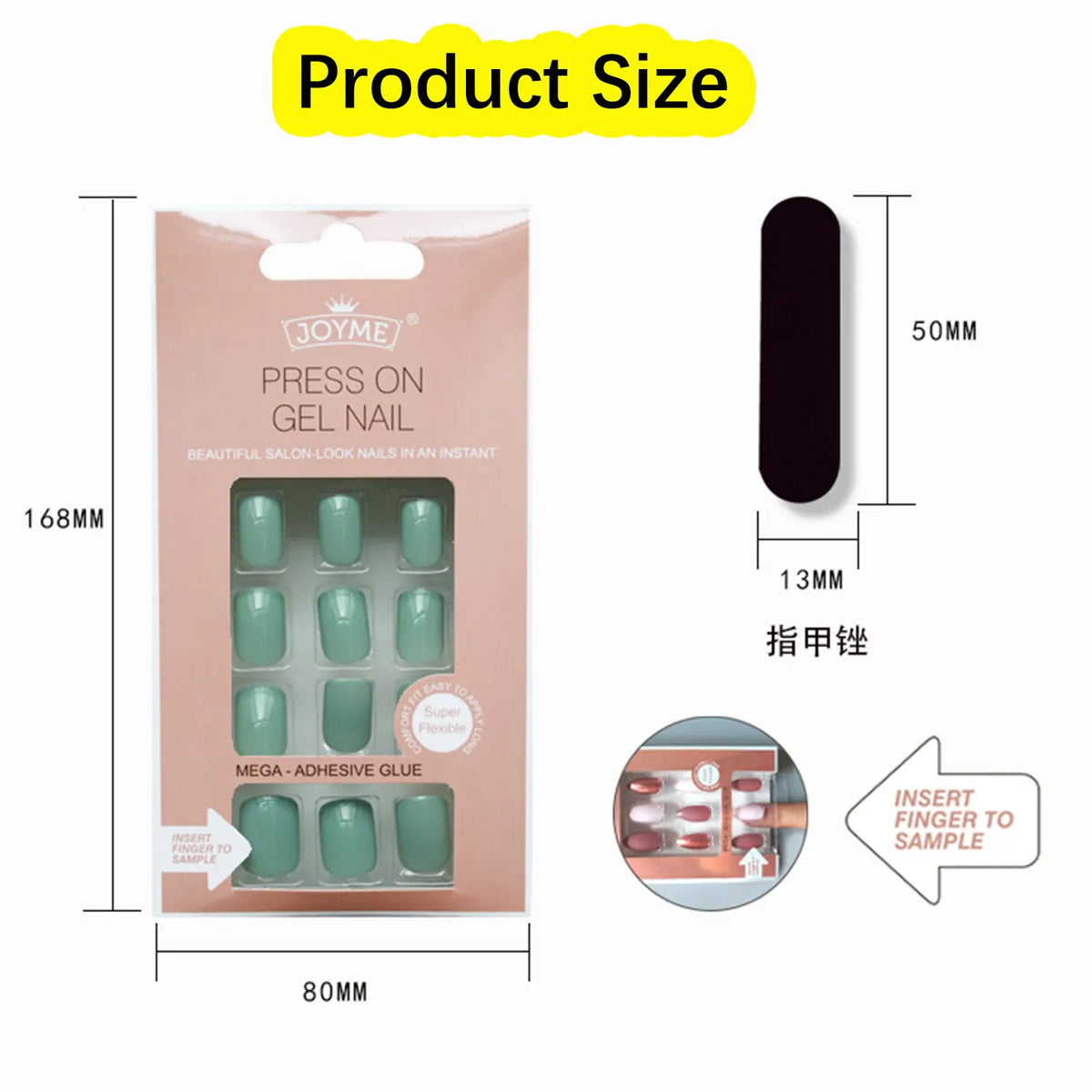 KissICON 20 KissIcon Nails Art Press On Coffin Tips -
