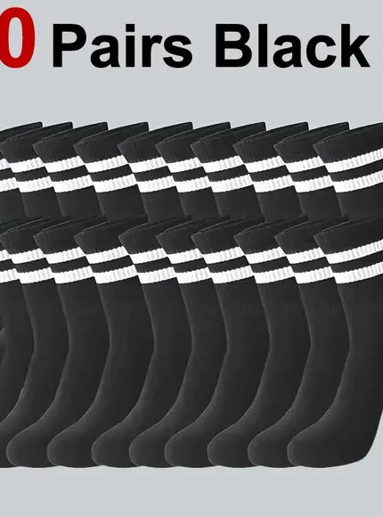 KissICON 20 Pairs Black / China Mainland / One Size Breathable AutumnWinter MidTube Sport Socks 1020 Pairs