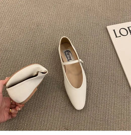 KissICON 2022 Flat Shoes Women Simple Solid Color Single