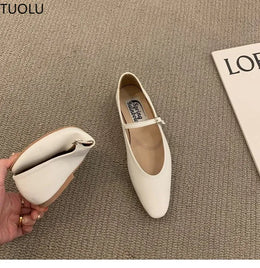 KissICON 2022 Flat Shoes Women Simple Solid Color Single