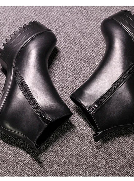 KissICON 2024 Autumn/Winter New Women's Short Boots, Coarse Heel,