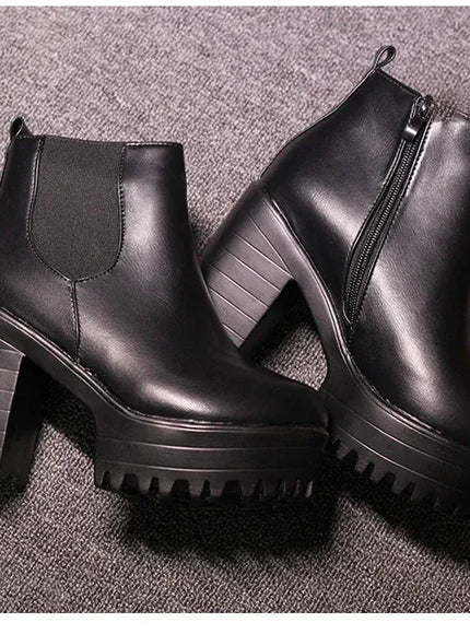 KissICON 2024 Autumn/Winter New Women's Short Boots, Coarse Heel,