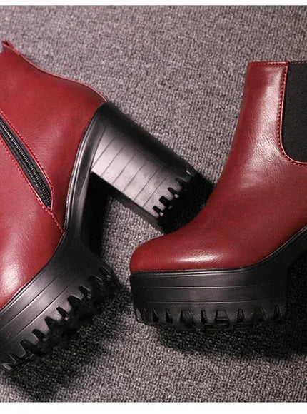 KissICON 2024 Autumn/Winter New Women's Short Boots, Coarse Heel,