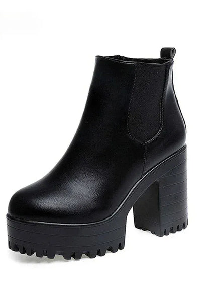 KissICON 2024 Autumn/Winter New Women's Short Boots, Coarse Heel,