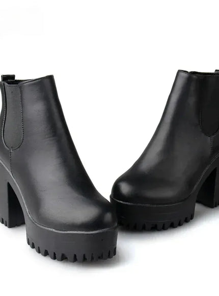 KissICON 2024 Autumn/Winter New Women's Short Boots, Coarse Heel,