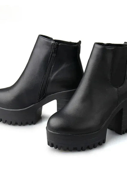 KissICON 2024 Autumn/Winter New Women's Short Boots, Coarse Heel,