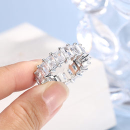 KissICON 2024 New Arrivals Women's Large Zircon Zircon Gold Rings Fashion Wedding Engagement Rings 925 Silve Hip Hop Jewelry