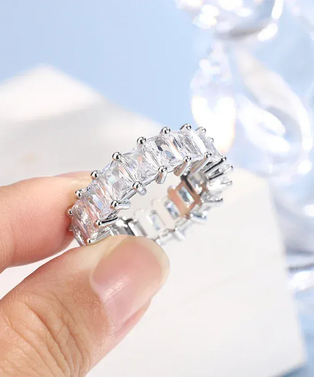KissICON 2024 New Arrivals Women's Large Zircon Zircon Gold Rings Fashion Wedding Engagement Rings 925 Silve Hip Hop Jewelry
