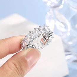 KissICON 2024 New Arrivals Women's Large Zircon Zircon Gold Rings Fashion Wedding Engagement Rings 925 Silve Hip Hop Jewelry