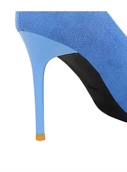 KissICON 2024 New Fashion Pointed Toe Suede Rhinestone Women