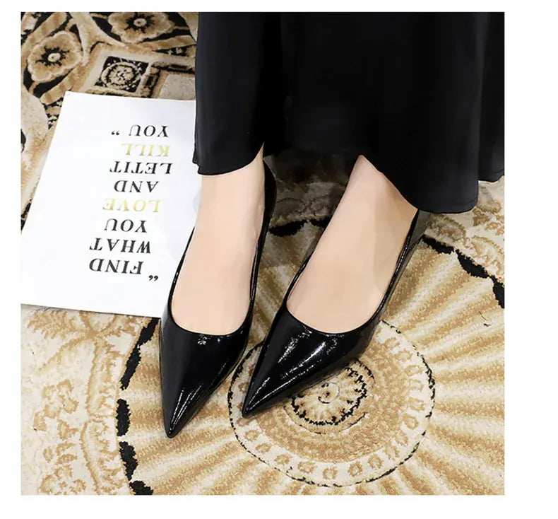 KissICON 2024 Spring New Shallow Mouth Pointed Toe Thin