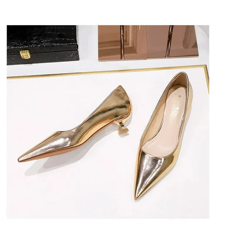 KissICON 2024 Spring New Shallow Mouth Pointed Toe Thin