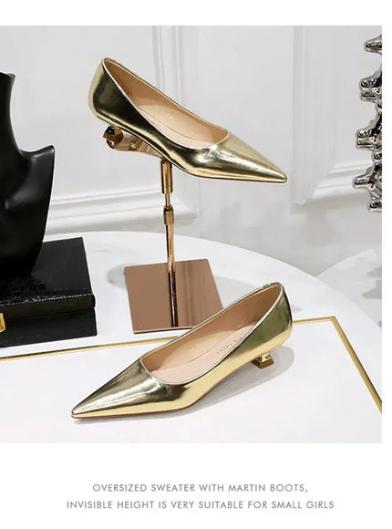 KissICON 2024 Spring New Shallow Mouth Pointed Toe Thin