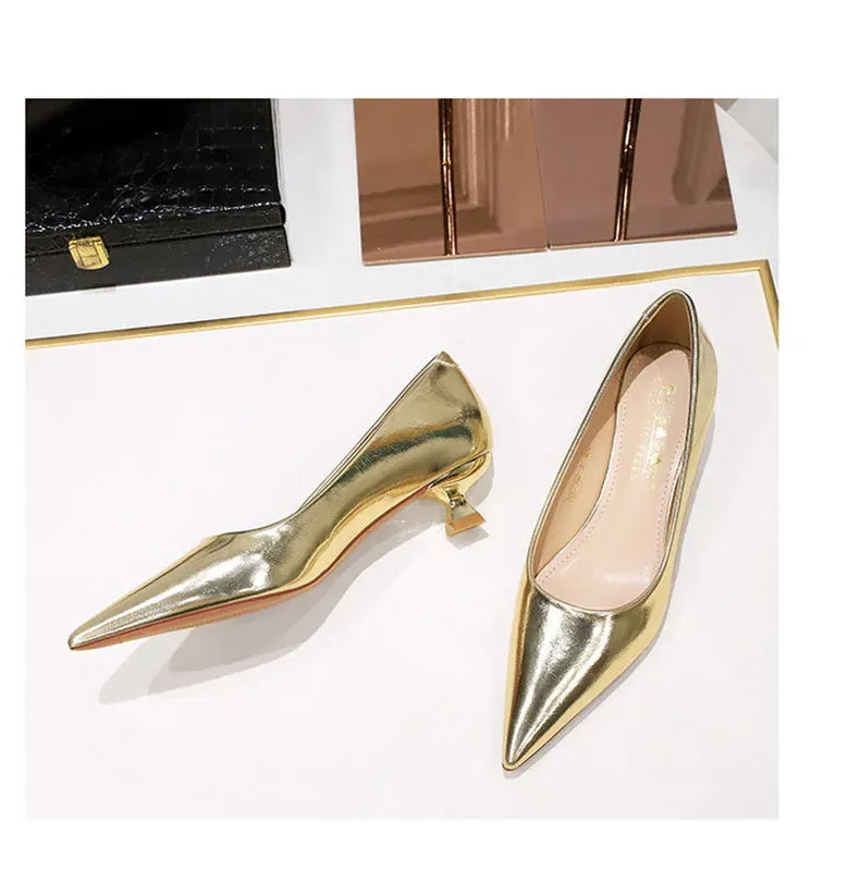 KissICON 2024 Spring New Shallow Mouth Pointed Toe Thin