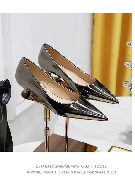 KissICON 2024 Spring New Shallow Mouth Pointed Toe Thin