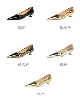 KissICON 2024 Spring New Shallow Mouth Pointed Toe Thin