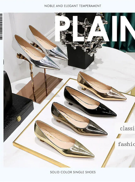 KissICON 2024 Spring New Shallow Mouth Pointed Toe Thin