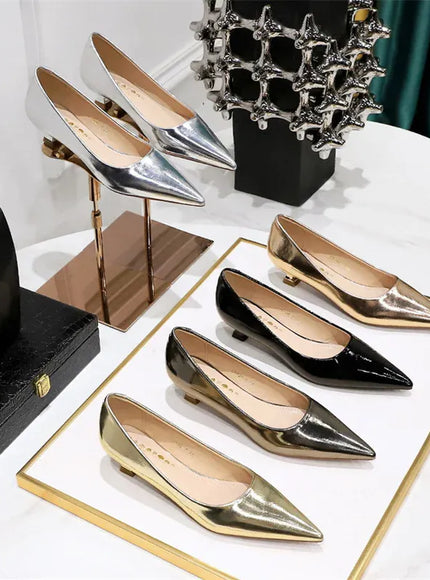 KissICON 2024 Spring New Shallow Mouth Pointed Toe Thin