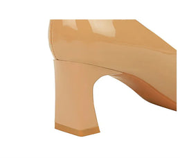 KissICON 2024 Spring Versatile Fashion Shallow Mouth Patent Leather