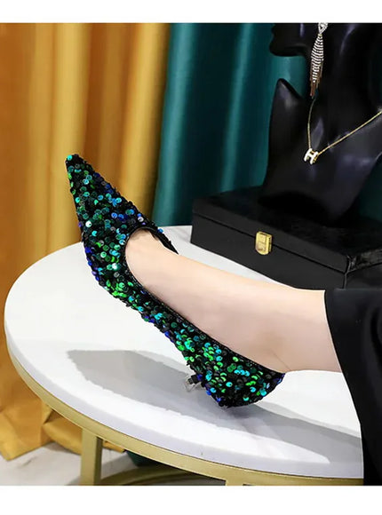 KissICON 2024 Version Fashion Style Sequin Women's Shoes Shallow
