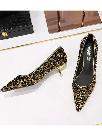 KissICON 2024 Version Fashion Style Sequin Women's Shoes Shallow